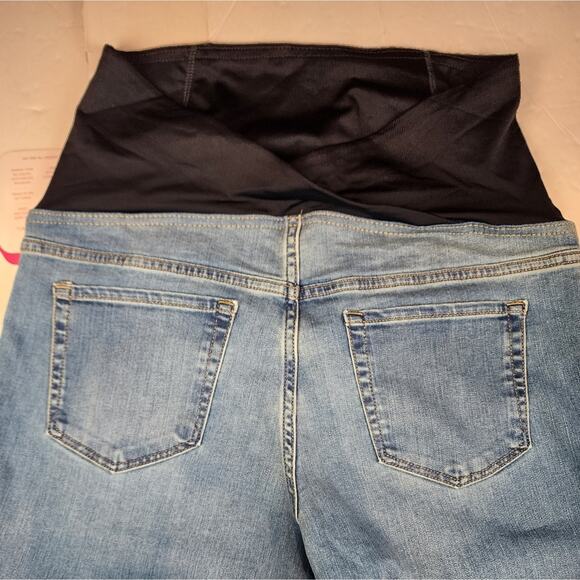 New Ingrid Maternity Jeans Jeggings Crossover Panel Low Back Size 10 - Picture 8 of 8